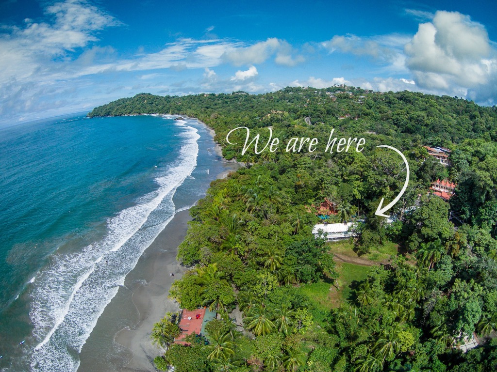 Hotel Verde Mar Aerial Photography Over Beach with Text